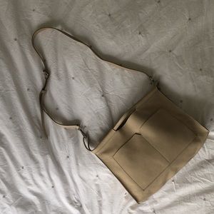 Madewell Cream Leather Crossbody Bag
